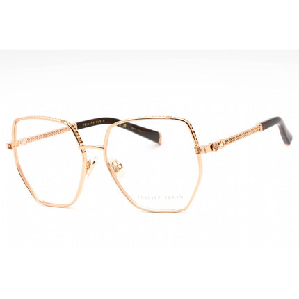 Philipp Plein Women's Eyeglasses - Shiny Copper Gold Metal Geometric | VPP054S 08FC ,
