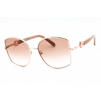 Salvatore Ferragamo Women's Sunglasses - Rose Gold Metal Butterfly Frame | SF304S 772 ,