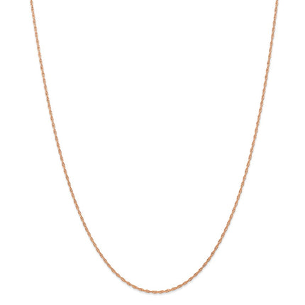 14k Rose Gold 1.15mm Carded Cable Rope Chain | 9RR ,