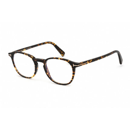 Tom Ford Unisex Eyeglasses - Havana Plastic Square Shape Full Rim Frame | FT5583-B 056 ,