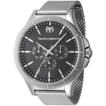 Technomarine Men's Watch - Moonsun Quartz Charcoal Dial Mesh Bracelet | TM-822018 ,