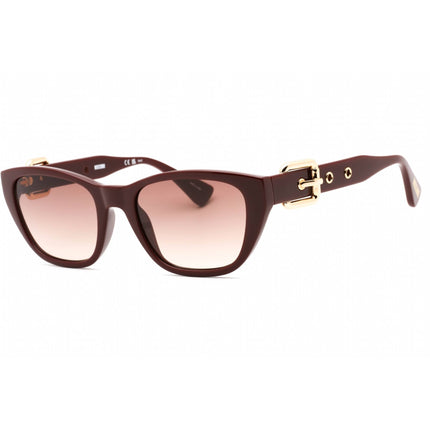 Moschino Women's Sunglasses - Burgundy Cat Eye Shape Full Rim Frame | MOS130/S 0LHF HA ,