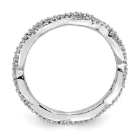 Sterling Silver Stackable Expressions Polished Diamond Ring | QSK630 ,