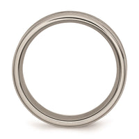 Titanium Polished w/Grey Carbon Fiber Inlay 8mm Band | TB390 ,