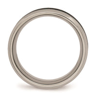 Titanium Polished Black/Green Carbon Fiber Inlay Ring | TB464 ,