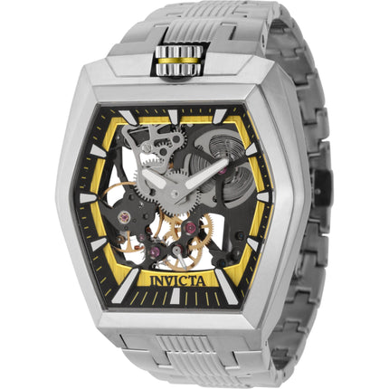 Invicta Men's Watch - Akula Mechanical Skeleton Dial Silver Tone Bracelet | 44012 ,