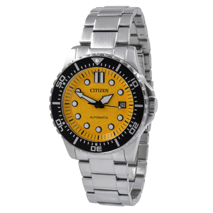 Citizen Men's Watch - Urban Mechanical Yellow Dial Silver Tone Bracelet | NJ0170-83Z ,