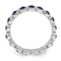 Sterling Silver Stackable Expressions September Swarovski Ring | QSK981 ,