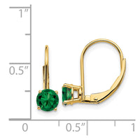 14k 5mm Mount St. Helens Leverback Earrings ,