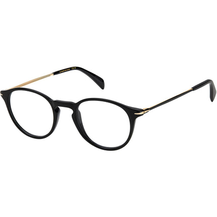 David Beckham Men's Eyeglasses - Black Plastic Full Rim Round Frame | DB-1049 0807 ,