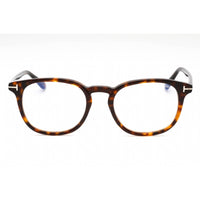 Tom Ford Men's Eyeglasses - Dark Havana/Clear Plastic Round Frame | FT5819-B 052 ,