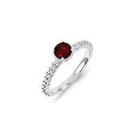 Sterling Silver Stackable Expressions Created Ruby Ring | QSK1108 ,