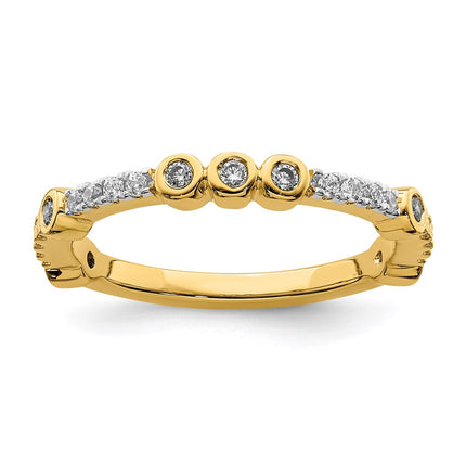 14k Stackable Expressions White Topaz and Diamond Ring | SK2067 ,
