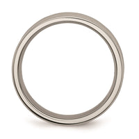 Titanium Concave 6mm Polished Beveled Edge Band | TB44 ,