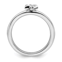 Sterling Silver Stackable Expressions Rhodium Star of David Ring | QSK1951 ,