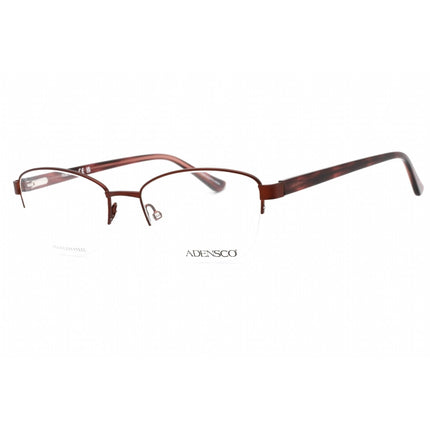 Adensco Women's Eyeglasses - Burgundy Metal Half Rim Cat Eye Frame | AD 235 0LHF 00 ,