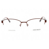 Adensco Women's Eyeglasses - Burgundy Metal Half Rim Cat Eye Frame | AD 235 0LHF 00 ,