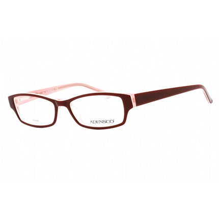 Adensco Women's Eyeglasses - Burgundy Pink Rectangular Full Rim | Ad 212 0DS9 00 ,