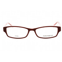Adensco Women's Eyeglasses - Burgundy Pink Rectangular Full Rim | Ad 212 0DS9 00 ,