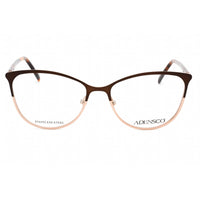 Adensco Women's Eyeglasses - Clear Demo Lens Brown Gold Cat Eye Frame | AD 240 0FG4 00 ,