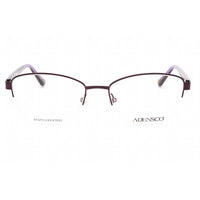 Adensco Women's Eyeglasses - Plum Plastic Half Rim Cat Eye Frame | AD 235 00T7 00 ,