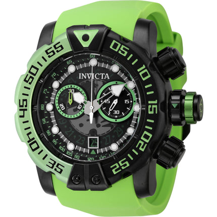 Invicta Men's Watch - Sea Hunter Chronograph Quartz Green Silicone Strap | 44847 ,