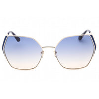 Guess Women's Sunglasses - Gold Metal Full Rim Frame Gradient Blue Lens | GU7843 32W ,