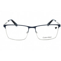 Calvin Klein Men's Eyeglasses - Blue/Gunmetal Metal Rectangular Full Rim | CK22102 460 ,