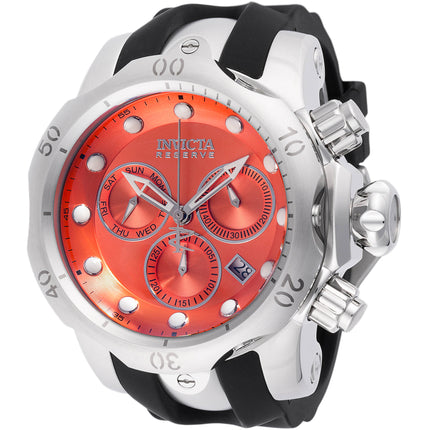 Invicta Men's Watch - Venom Quartz Rotating Bezel Orange Dial Silicone Strap | 46459 ,