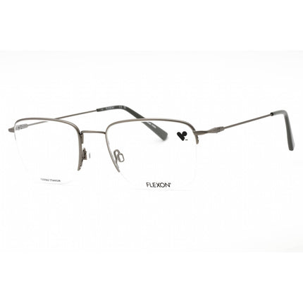 Flexon Men's Eyeglasses - Gunmetal Metal Rectangular Half Rim Frame | FLEXON H6041 033 ,