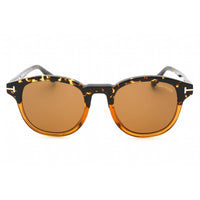 Tom Ford Women's Sunglasses - Coloured Havana Plastic Oval 52mm Frame | FT0752 55E ,