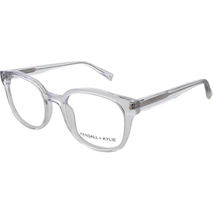 Kendall + Kylie Women's Eyeglasses - Crystal Round Frame Demo Lens | KKO106 VIOLET 971 ,
