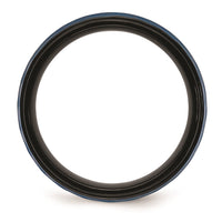 Stainless Steel Brushed and Polished Black/Blue IP-plated 8.00mm Band | SR675 ,