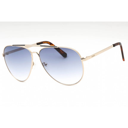 Guess Men's Sunglasses - Gold Metal Aviator Frame Gradient Blue Lens | GU00059 32W ,