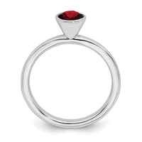 Sterling Silver Stackable Expressions High 5mm January Swarovski Ring | QSK961 ,