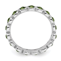 Sterling Silver Stackable Expressions August Swarovski Ring | QSK980 ,