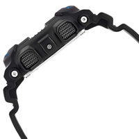 Casio Men's World Time Watch - G-Shock Alarm Dive Ana-Digi Black Dial | GA100CB-1A ,