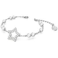 Swarovski Women's Bracelet - Stella Star White Rhodium Plated Spring Closure | 5645385 ,