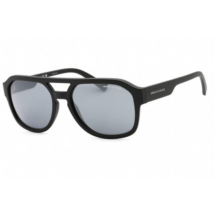 Armani Exchange Unisex Sunglasses - Matte Black Aviator Plastic Frame | AX4074S 80786G ,