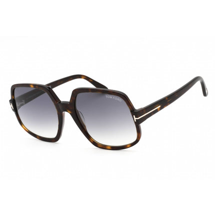 Tom Ford Women's Sunglasses - Dark Havana Plastic Oversized Shape Frame | FT0992 52W ,