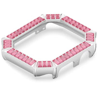 Swarovski Watch Case - Millenia Dazzling Pink Crystals On Rhodium Plated | 5619486 ,