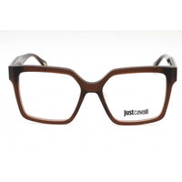 Just Cavalli Eyeglasses - Transparent Shiny Brown Plastic Square Frame | VJC006 0AAK ,