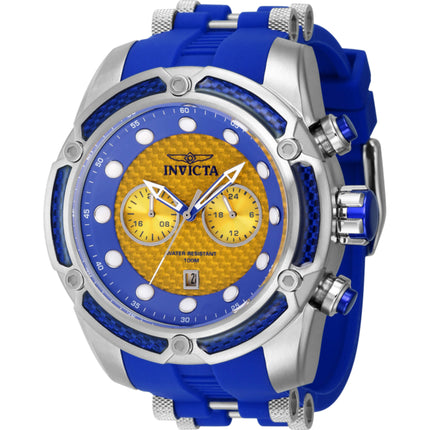 Invicta Men's Watch - Bolt Date Yellow and Blue Dial Steel and Silicone Strap | 42287 ,
