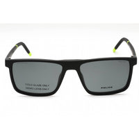 Police Men's Eyeglasses - Matte Black Plastic Rectangular Full Rim Frame | UPLL74 WT5P ,