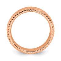 Sterling Silver Stackable Expressions Pink-plated Ring | QSK308 ,