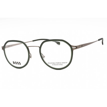 Hugo Boss Men's Eyeglasses - Matte Dark Ruthenium Green Frame | BOSS 1428 00OC 00 ,