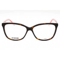 Moschino Love Women's Eyeglasses - Dark Havana Plastic Cat Eye Frame | MOL546 0086 00 ,