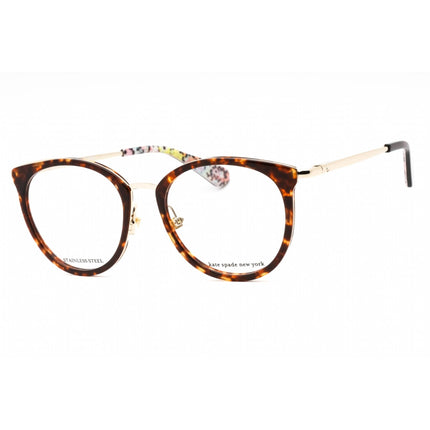 Kate Spade Women's Eyeglasses - Havana Metal Full Rim Cat Eye Frame | Eliana/G 0086 00 ,