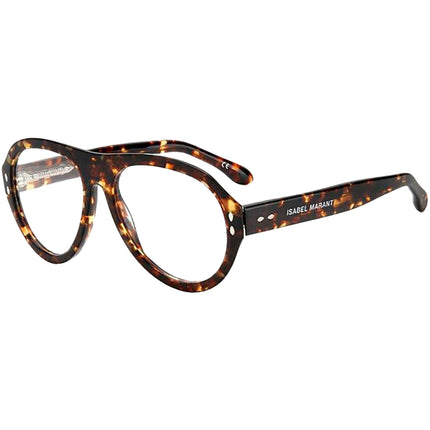 Isabel Marant Women's Eyeglasses - Havana Aviator Shape Frame Demo Lens | IM 0017 086 ,