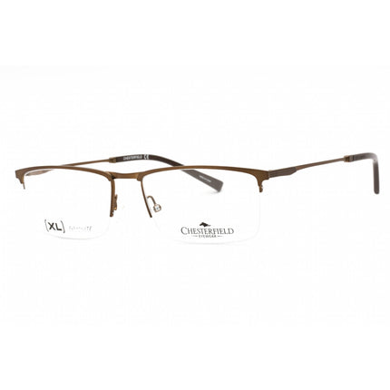 Chesterfield Men's Eyeglasses - Brown Rectangular Half Rim Frame | CH 101XL 009Q 00 ,